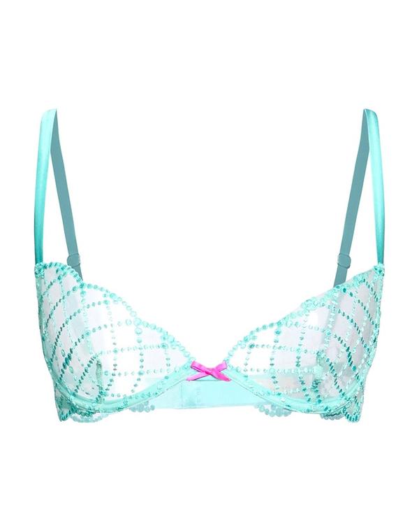 フレーデュマール レディース アンダーウェア ブラジャー FLEUR DU MAL Turquoise Blue ブルー｜ReVida 店