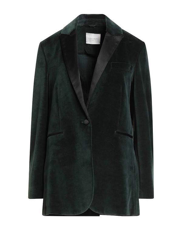 チルコロ 1901 レディース アウター ジャケット・ブルゾン テーラードジャケット CIRCOLO 1901 Dark Green グリーン|ReVida 店