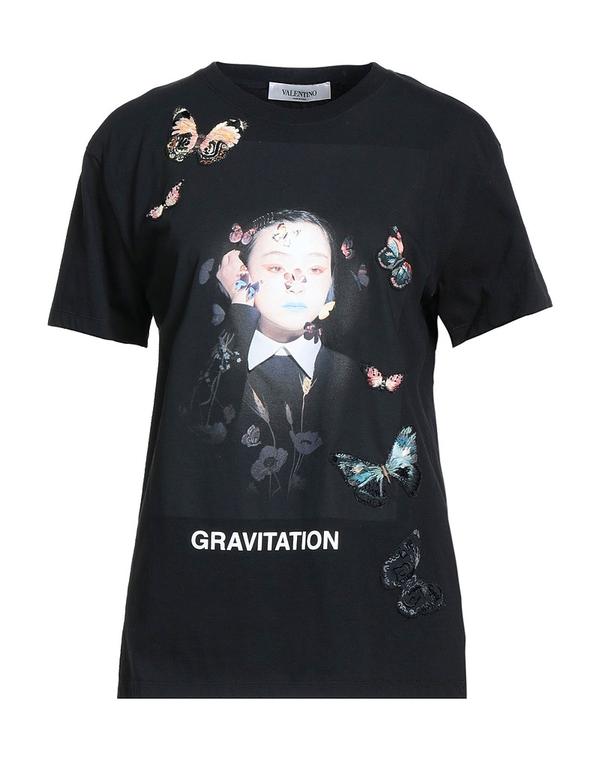 ヴァレンティノ レディース トップス Tシャツ VALENTINO GARAVANI Ｔシャツ Black ブラック