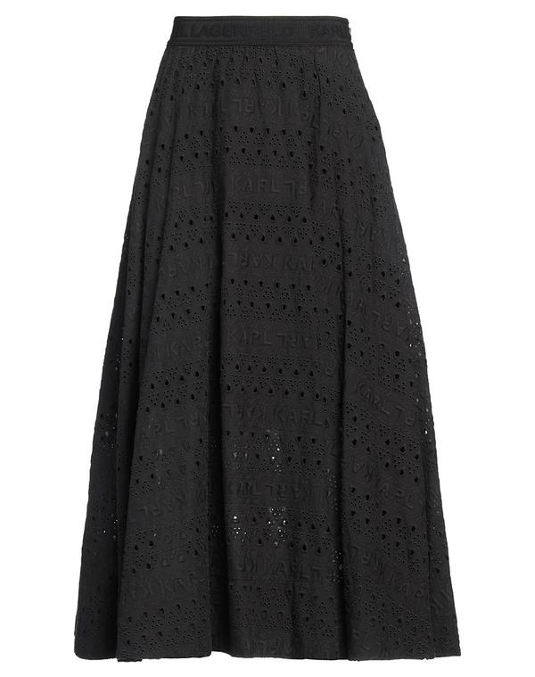 カール ラガーフェルド レディース ボトムス ミディスカート KARLAGERFELD ミディ丈スカート Black ブラック