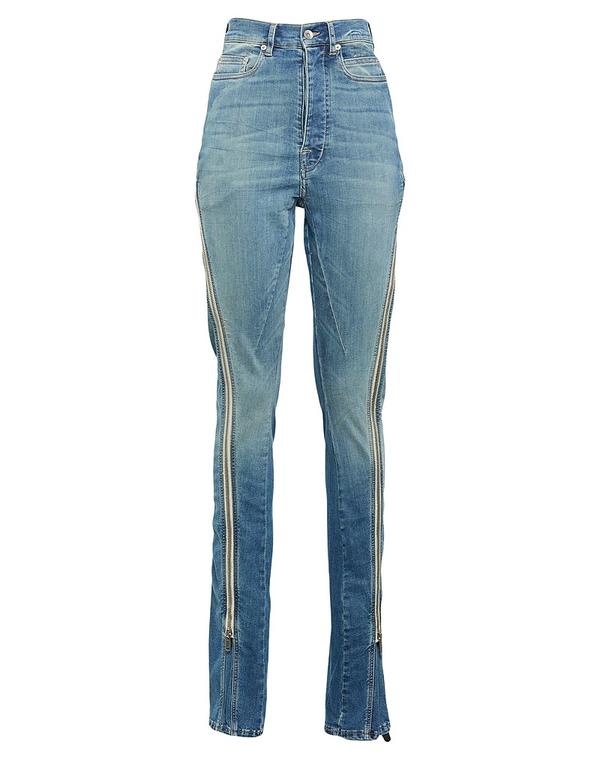 ダークシャドウ バイ リックオウエンス レディース ボトムス デニムパンツ ブーツカット DRKSHDW by RICK OWENS Blue ブルー｜ReVida 店