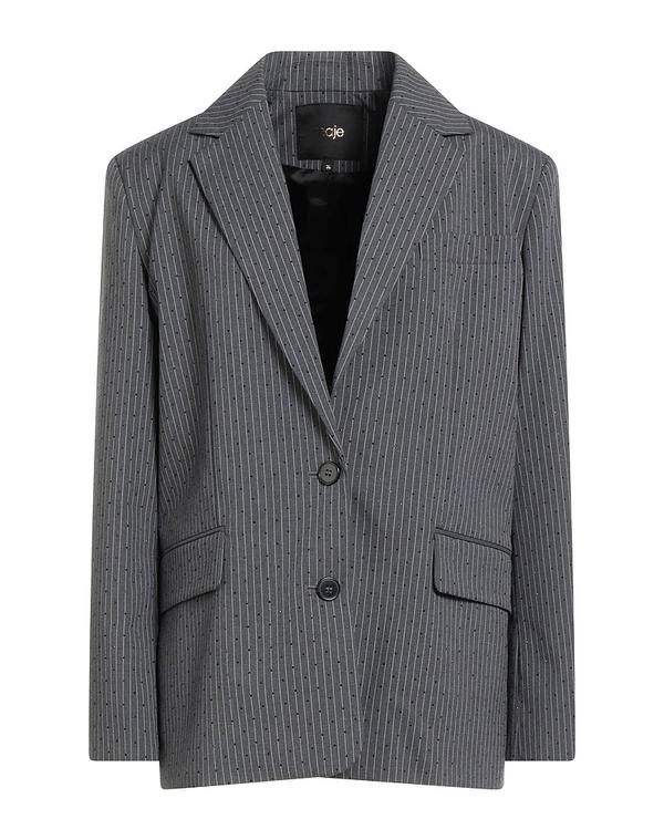 マージュ レディース アウター ジャケット・ブルゾン テーラードジャケット MAJE Gray グレー|ReVida 店