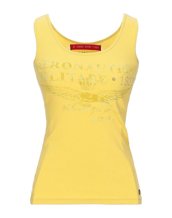 アエロノーティカミリターレディース トップス シャツ タンクトップ AERONAUTICA MILITARE Pastel Yellow イエロー｜ReVida 店 11,684円