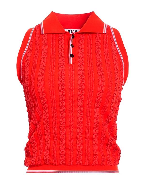 エムエスジイエム レディース トップス ポロシャツ MSGM Tomato Red レッド｜ReVida 店