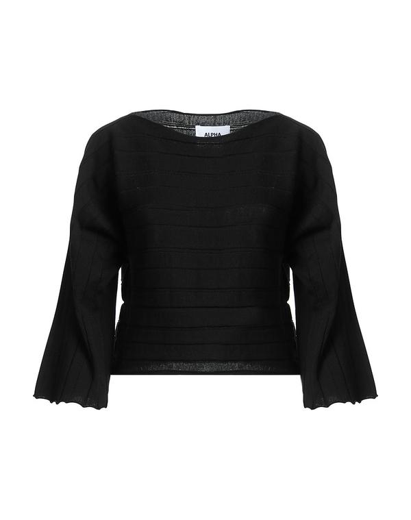 アルファス テューディオ レディース トップス シャツ プルオーバー ALPHA STUDIO Black ブラック｜ReVida 店