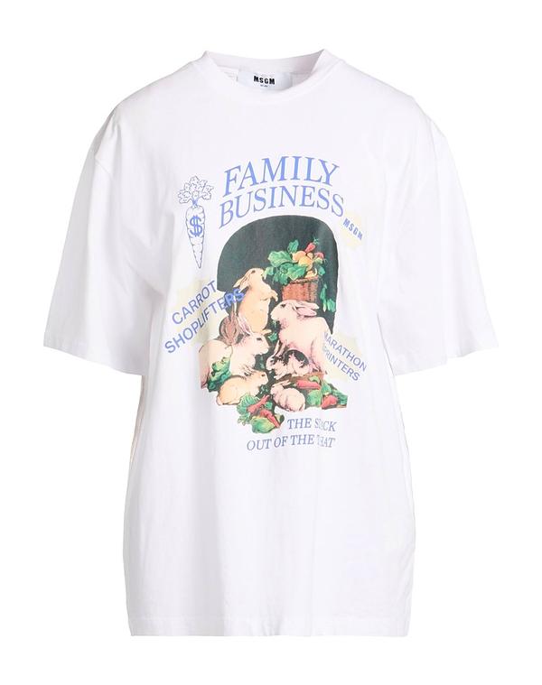 エムエスジイエム レディース トップス Tシャツ MSGM White ホワイト｜ReVida 店