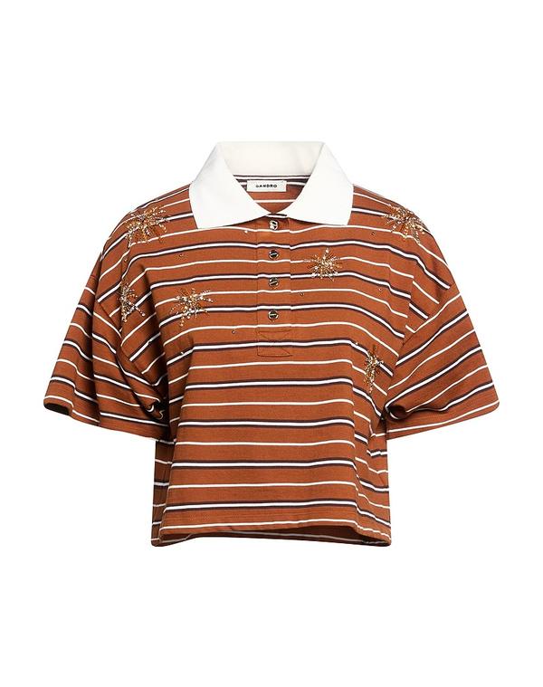 サンドロ レディース トップス ポロシャツ SANDRO Brown ブラウン｜ReVida 店