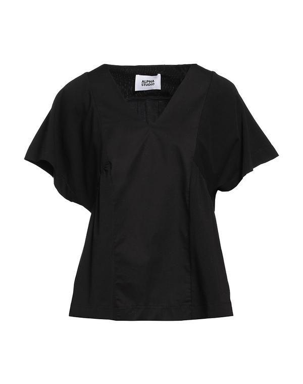 アルファス テューディオ レディース トップス Tシャツ ALPHA STUDIO Ｔシャツ Black ブラック