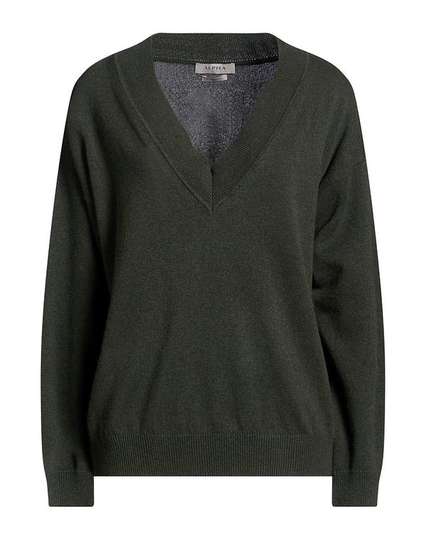 アルファス テューディオ レディース トップス シャツ プルオーバー ALPHA STUDIO Dark Green グリーン｜ReVida 店