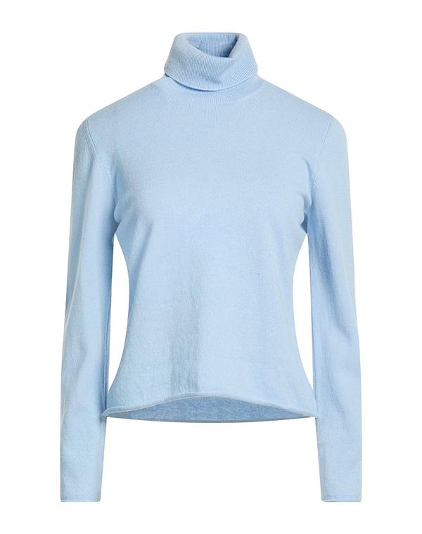 グランサッソ レディース アウター ニット・セータートルネック GRAN SASSO Sky Blue ブルー｜ReVida 店