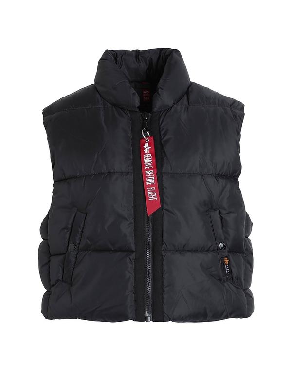 アルファインダストリーズ レディース アウター ジャケット・ブルゾン パファージャケット ALPHA INDUSTRIES Black ブラック｜ReVida 店