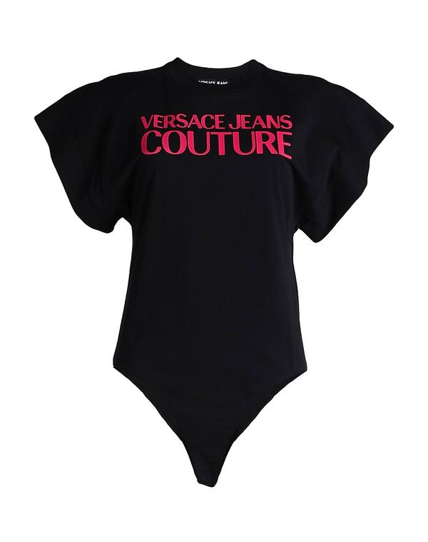 ヴェルサーチ レディース トップス ボディスーツ VERSACE JEANS COUTURE ボディスーツ トップス Black ブラック