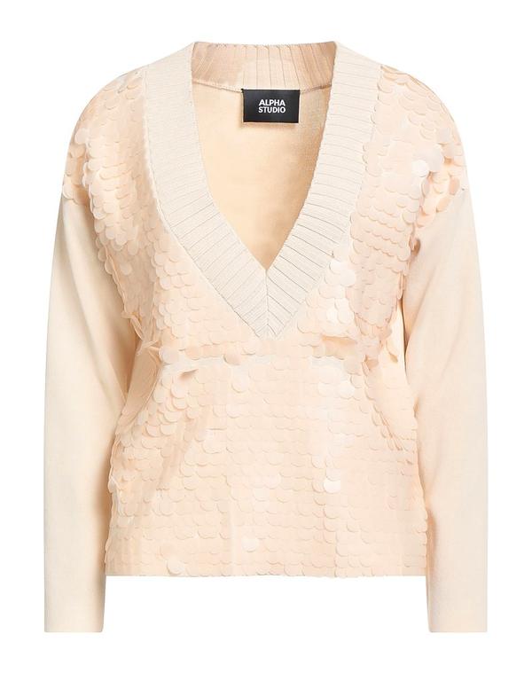 アルファス テューディオ レディース ニット プルオーバー ALPHA STUDIO プルオーバー Beige ベージュ|ReVida 店