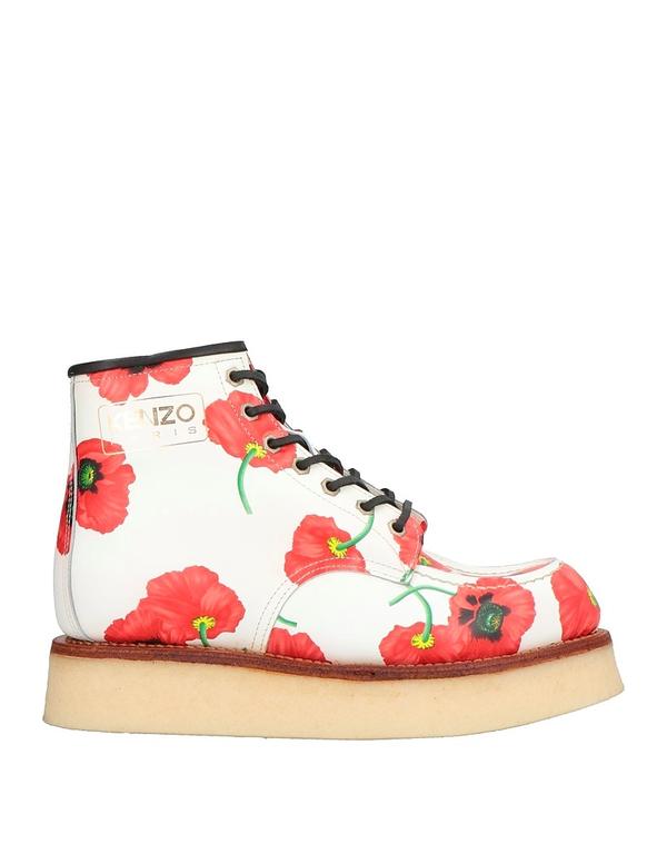 ケンゾー レディース シューズ ショートブーツ KENZO ショートブーツ White ホワイト｜ReVida 店