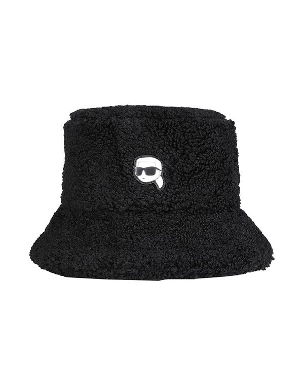 長い巻き毛 ラガーフェルド レディース 付属物 鳥打ち帽 KARLAGERFELD 鳥打ち帽 Black 黒いこと