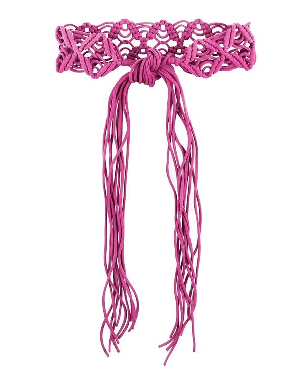 フィジコ レディース レザー小物 ベルト FISICO 幅広ベルト Magenta マゼンタ