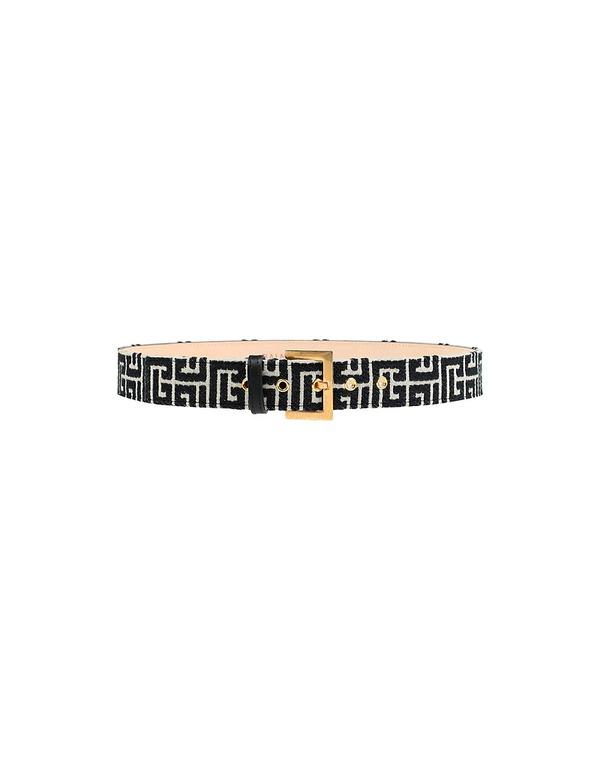 バルマン レディース なめし革小物 三尺帯 BALMAIN 三尺帯 Black 黒いこと