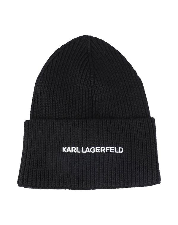 長い巻き毛 ラガーフェルド レディース 付属物 鳥打ち帽 KARLAGERFELD 鳥打ち帽 Black 黒いこと