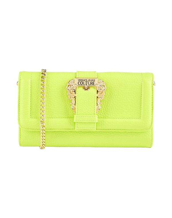 ヴェルサーチ レディース レザー小物 財布(ストラップ付き) VERSACE JEANS COUTURE 財布(ストラップ付き) Lime Green ライム