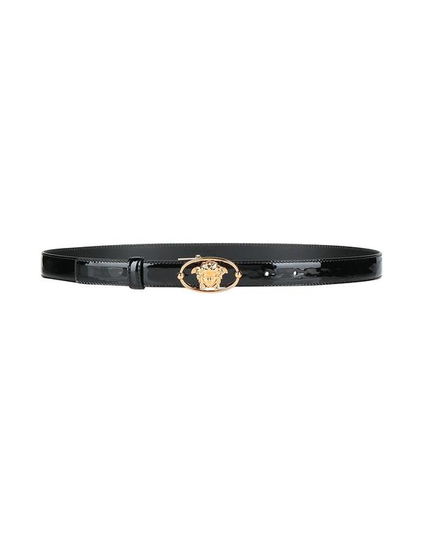 ヴェルサーチ レディース なめし革小物 三尺帯 VERSACE レギュラー幅三尺帯 Black 黒いこと