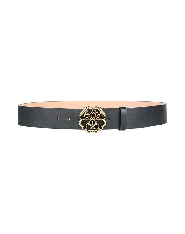 マックイーン レディース レザー小物 ベルト MCQUEEN レギュラー幅ベルト Black ブラック