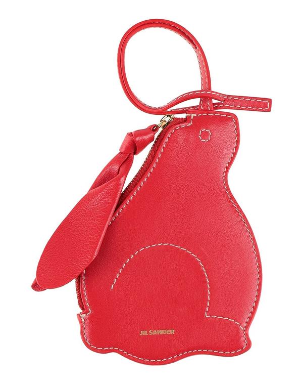 ジル・サンダー レディース なめし革小物 御釣り入れ JIL SANDER 紙入れ Red 赤いこと