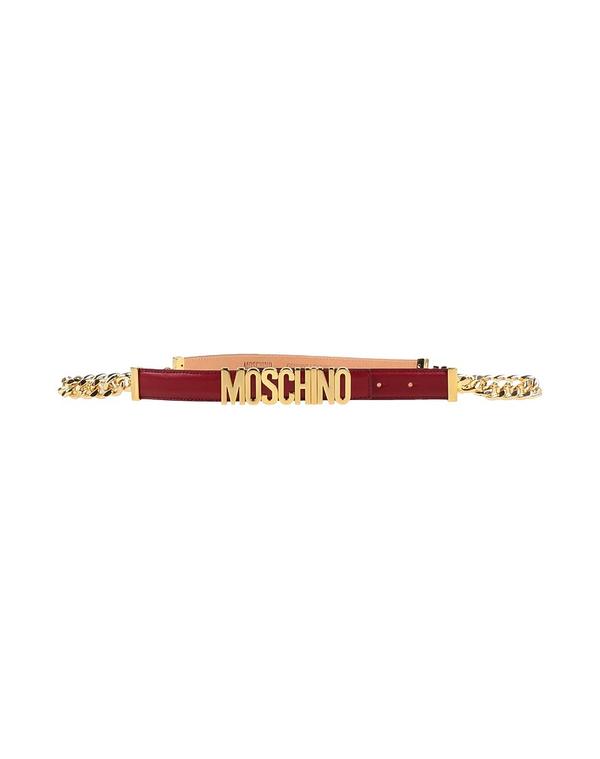 モスキーノ レディース レザー小物 ベルト MOSCHINO ベルト Bordeaux