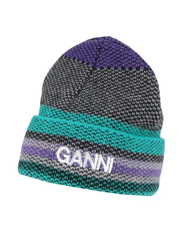 ガニー レディース 付属物 鳥打ち帽 GANNI 鳥打ち帽 Black 黒いこと