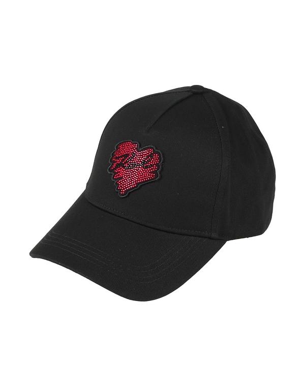 長い巻き毛 ラガーフェルド レディース 付属物 鳥打ち帽 KARLAGERFELD 鳥打ち帽 Black 黒いこと