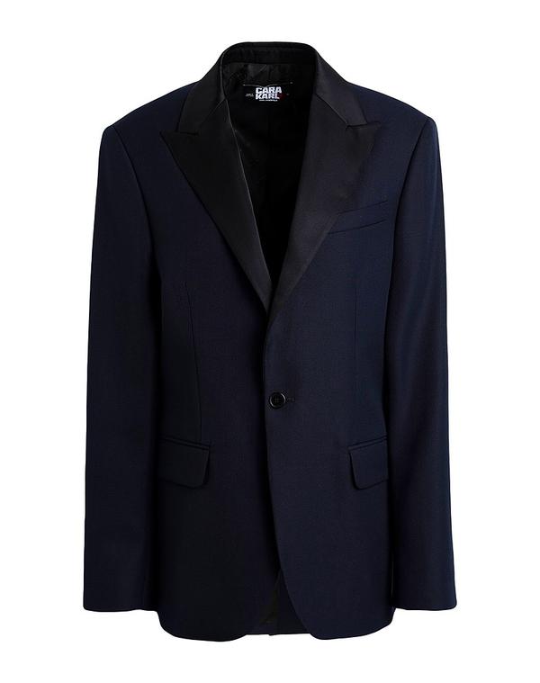 カール ラガーフェルド レディースーツ ブレザー KARLAGERFELD テーラードジャケット Midnight Blue ブルー