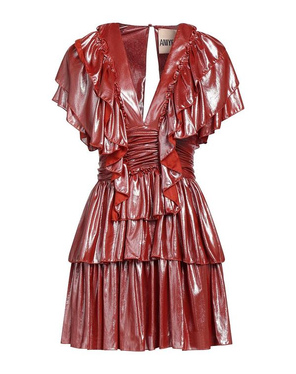 アニエバイ レディース ドレス ANIYE BY ミニワンピース・ドレス Reddish Brown ブラウン