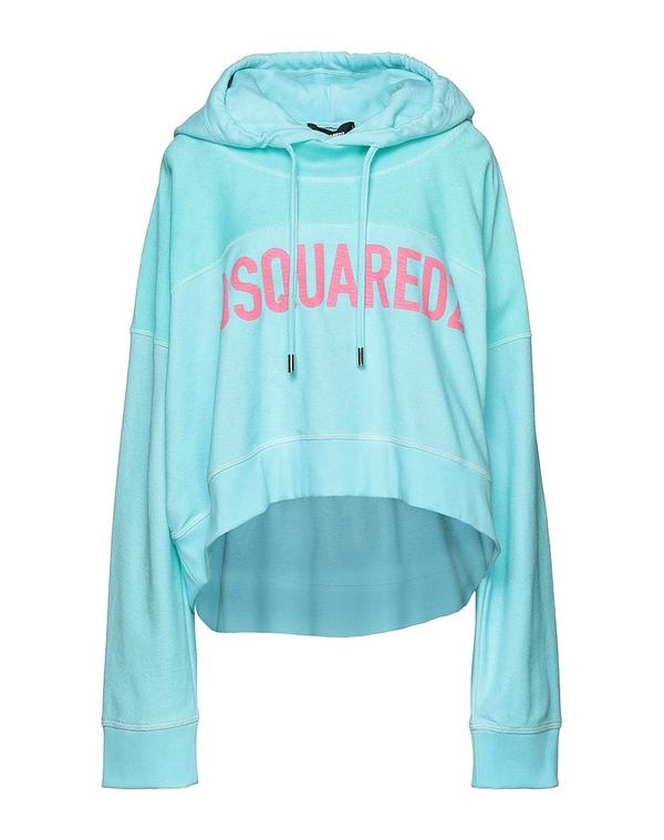 ディースクエアード レディース トップスウェットシャツ DSQUARED2 スウェット Turquoise Blue ブルー