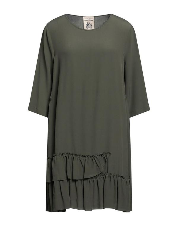セミクチュール レディース ドレス SEMICOUTURE ミニワンピース・ドレス Military Green グリーン