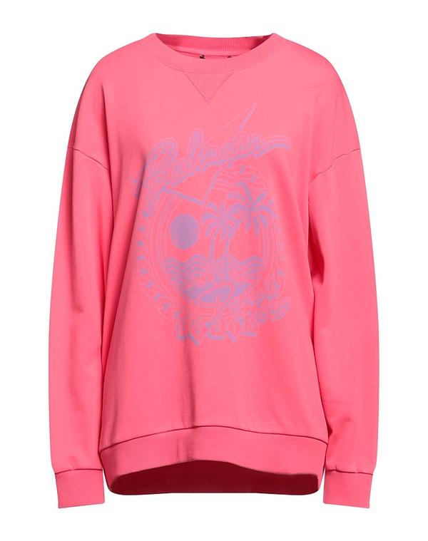バルマン レディース トップスウェットシャツ BALMAIN 汗水 Fuchsia フューシャ