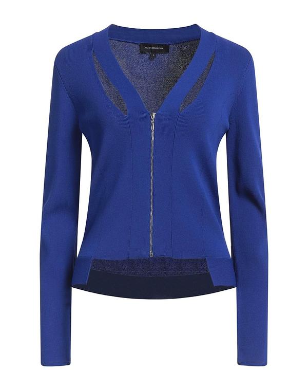 ビーシービージーマックスアズリア レディース ニット カーディガン BCBGMAXAZRIA ファスナー付きニット Bright Blue ブルー