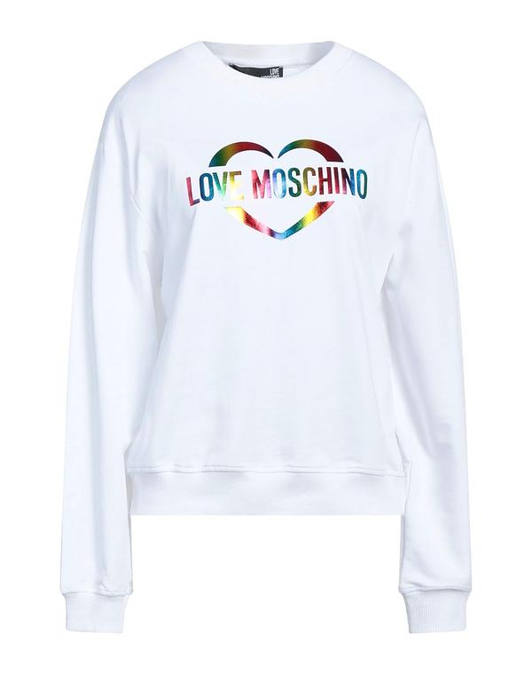 優しいこと モスキーノ レディース トップスウェットシャツ LOVE MOSCHINO 流汗 White 白いこと