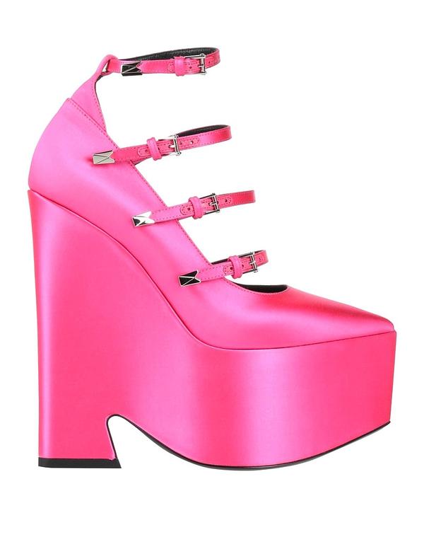 【貨物輸送無料】 ヴェルサーチ レディース パンプス シューズ パンプス Fuchsia