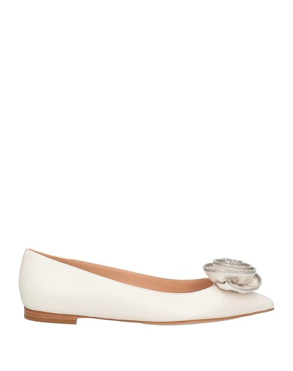 ジャンヴィト ロッシ レディース シューズ パンプス GIANVITO ROSSI 女性バレエダンサー White 白いこと