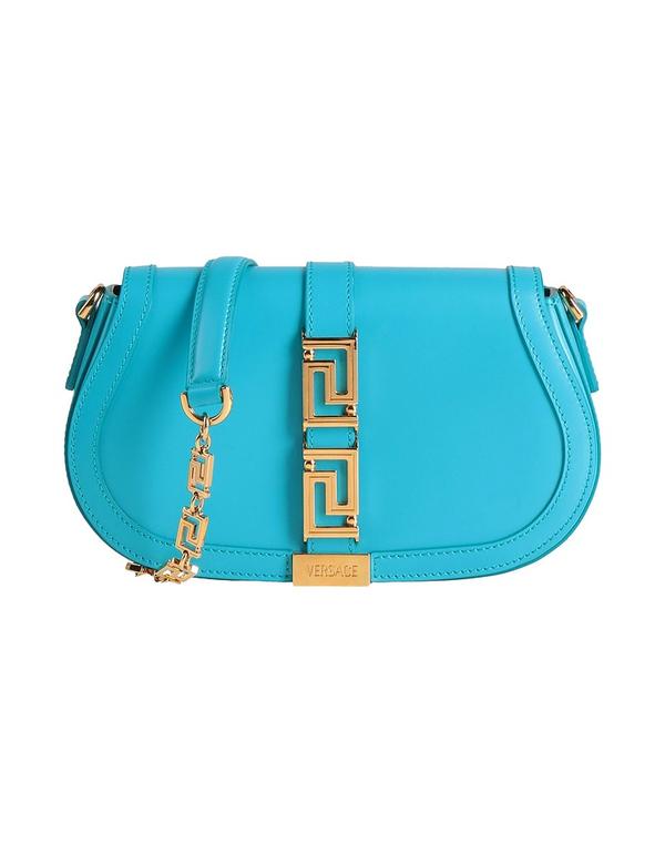 ヴェルサーチ レディース 御徒面子 VERSACE クロスボディバッグ Turquoise Blue 青色