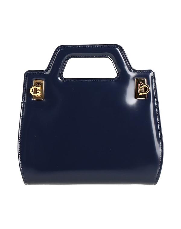 フェラガモ レディース 御徒面子 FERRAGAMO ハンドバック Midnight Blue 青色