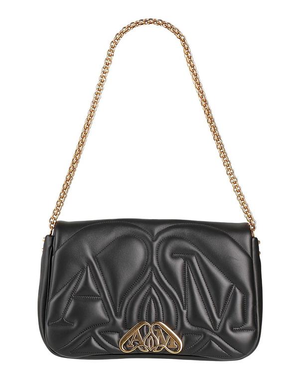 マックイーン レディース 御徒面子 MCQUEEN ショルダーバッグ Black 黒いこと