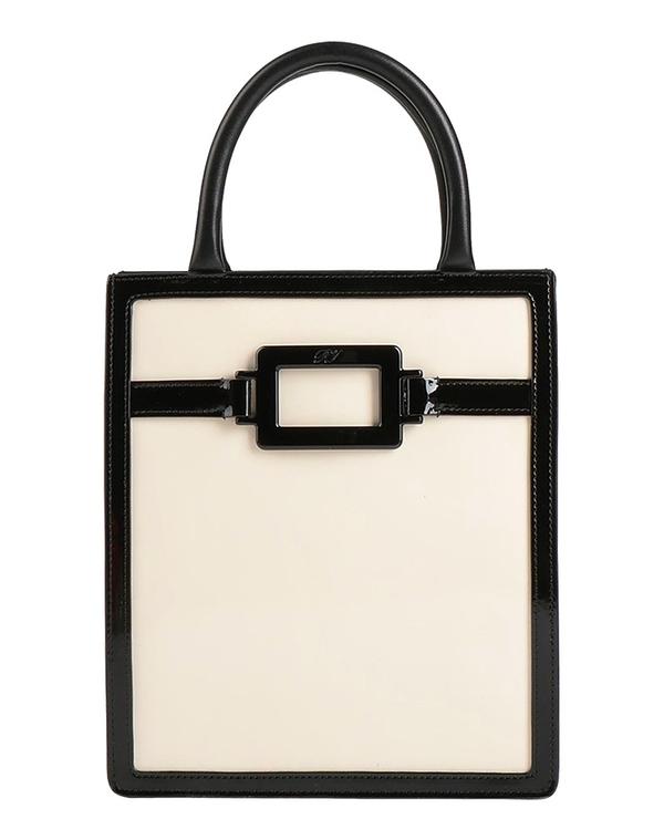 ロジェ・ヴィヴィエ レディース 御徒面子 ROGER VIVIER ハンドバック Ivory 象牙色