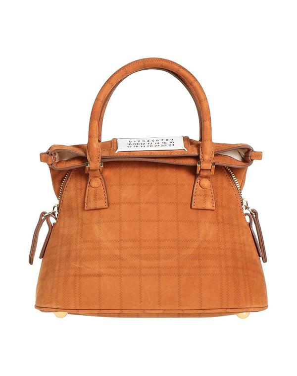 マルタンマルジェラ レディース 御徒面子 MAISON MARGIELA ハンドバック Brown 赤銅色