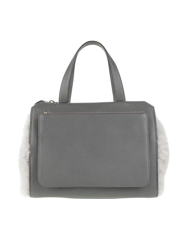 ヴァレクストラ レディース バッグ VALEXTRA ハンドバッグ Lead Gray グレー