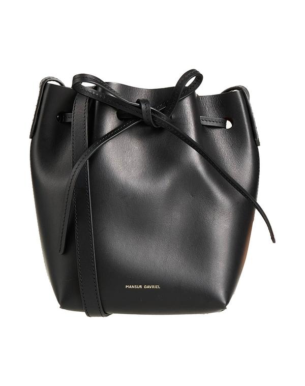 マンサーガブリエル レディース 御徒面子 MANSUR GAVRIEL クロスボディバッグ Black 黒いこと