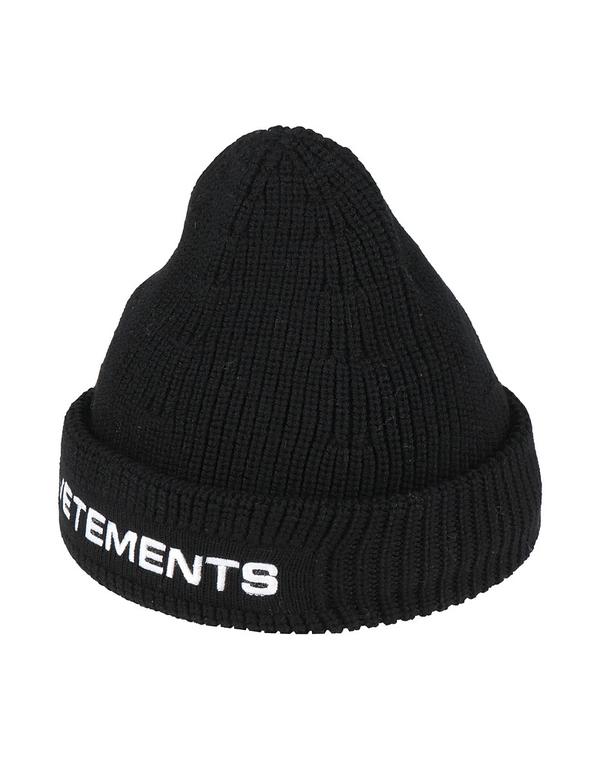 ヴェトモン レディース 付属物 鳥打ち帽 VETEMENTS 鳥打ち帽 Black 黒いこと