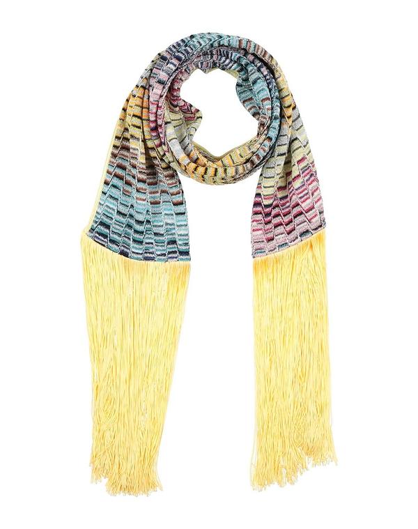 ミッソーニ レディース 佩び物 消音装置・袈裟・えり巻き MISSONI 消音装置＆えり巻き Pastel Yellow 黄色