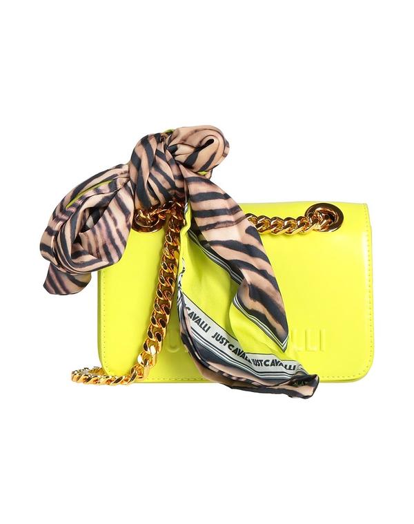 ジャストカバリ レディース 御徒面子 JUST CAVALLI クロスボディバッグ Lime Green 菩提樹