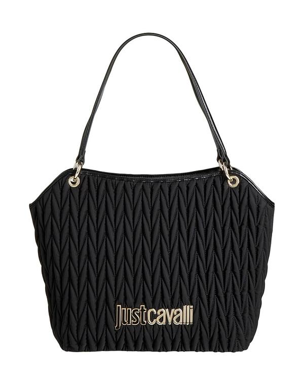 ジャストカバリ レディース バッグ JUST CAVALLI ハンドバッグ Black ブラック｜ReVida 店