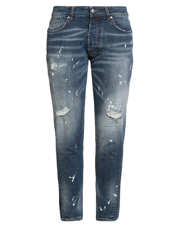 ジョン リッチモンド レディース ボトムス デニムパンツ JOHN RICHMOND バギー Blue ブルー